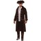 Pirate Coat Set Adult Brown Costume with Tricorn Hat for Halloween